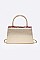 Stunning Crystal Top Handle Swing Clutch Bag