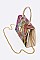 Stunning Crystal Top Handle Swing Clutch Bag