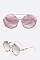 Pack of 12 Top Bar Oversized Round Sunglasses Set