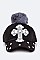 Crystal Cross Embelished Pom Pom Cap LA-EMH8552