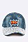 POW Patch & Crystal Embelished Cap LA-EMH8441P