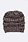 PACK OF 12 PONYTAIL RAISE KNIT BEANIE SET