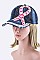 Pink Ribbon Crystal Embellished Fashion Denim Cap LA-HT277X112D