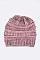 PACK OF 12 PONYTAIL RAISE KNIT BEANIE SET