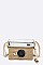 Retro Camera Straw Swing Bag