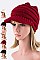 Pack of 12 pieces Chic Raised Knit Ponytail Visor Beanie Set LA-HT779