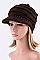 Pack of 12 pieces Chic Raised Knit Ponytail Visor Beanie Set LA-HT779