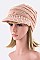 Pack of 12 pieces Chic Raised Knit Ponytail Visor Beanie Set LA-HT779