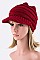 Pack of 12 pieces Chic Raised Knit Ponytail Visor Beanie Set LA-HT779