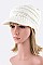 Pack of 12 pieces Chic Raised Knit Ponytail Visor Beanie Set LA-HT779