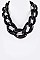 Chunky Celluloid Interlocking Links Iconic Necklace LA-S4636