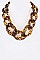 Chunky Celluloid Interlocking Links Iconic Necklace LA-S4636