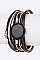 Stylish Stone Leather Magnetic Bracelet