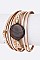 Stylish Stone Leather Magnetic Bracelet