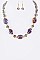 Crystal Beads Necklace And Earrings Set LA-11821