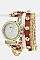 Fashionable Double Wrap Leather Bracelet Watch LA-1709