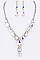 BRIDAL CRYSTAL TEARDROP NECKLACE SET