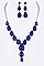 BRIDAL CRYSTAL TEARDROP NECKLACE SET