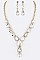 BRIDAL CRYSTAL TEARDROP NECKLACE SET
