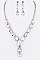 BRIDAL CRYSTAL TEARDROP NECKLACE SET