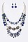 BEADS STONE & NUGGETS LAYER STATEMENT NECKLACE SET