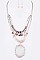STONE BEADS NUGGETS PENDANT NECKLACE SET