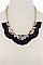 CLASSY DESIGNED ACETATE SEMI CIRCLE FAN TASSEL FASHION NECKLACE JYN-6704