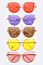 Pack of 12 Pieces Cat Eye Iconic Color Tint Sunglasses LA108-96016C