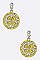 ORANGE LEMON CRYSTAL DROP EARRINGS