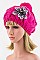 Chic Sequins Flower Cable Knit PomPom Beanie LA-ZZM011229MG048-0