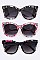Pack of 12 Pieces Mix Floral Frame Iconic Cat Eye Sunglasses LA108-9M035