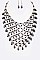 MIXED BEADS BIB STATEMENT NECKLACE SET