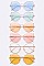 Pack of 12 Pieces Light Color Tint Iconic Cat Eye Sunglasses