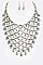 MIXED BEADS BIB STATEMENT NECKLACE SET