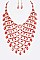 MIXED BEADS BIB STATEMENT NECKLACE SET