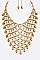 MIXED BEADS BIB STATEMENT NECKLACE SET