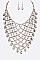 MIXED BEADS BIB STATEMENT NECKLACE SET