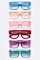Pack of 12 Pieces Color Tint Square Wayfarer Sunglasses LA108-80929C