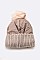 Pack of 12 pieces Trendy Nylon Accent Fur Pom Beanie Set LA-HT730