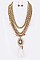 TASSEL PENDANT CHUNKY CHAIN NECKLACE SET
