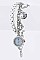 Stylish Locket Mix Charm & Leather Toggle Bracelet Watch