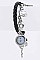 Stylish Locket Mix Charm & Leather Toggle Bracelet Watch