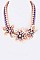Chic Genuine Shell Flower Statement Necklace LA182118A