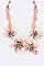Chic Mix Shell & Stone Flower Statement Necklace Set LA182118B