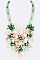 Chic Mix Shell & Stone Flower Statement Necklace Set LA182118B