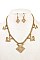 CUT OUT HAMMERED NECKLACE SET