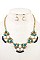 3-SETS MULTI-GEMS CHAIN NECKLACE SET