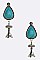 3D Squash Blossom Drop Turquoise Earrings