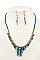 MIX TONE FRINGE BEADS NECKLACE SET