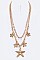 STARFISH & PEARLS LAYER NECKLACE SET